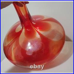 Blenko Charisma Line Decanter RARE MCM Barware 70s Vintage Glass Blowing Retro