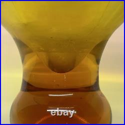 Blenko Glass Decanter 6212 Tangerine Amberina Wayne Husted No Stopper Vintage