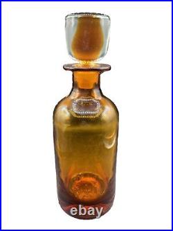 Blenko Glass Decanter Wheat 7127 John Nickerson 13 Vintage Rare Made In WV