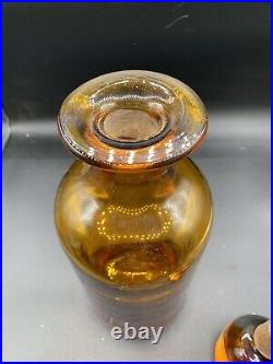 Blenko Glass Decanter Wheat 7127 John Nickerson 13 Vintage Rare Made In WV