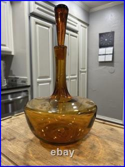 Blenko HTF VTG MCM 6615L decanter In Honey By Joel Myers