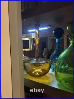 Blenko HTF VTG MCM 6615L decanter In Honey By Joel Myers