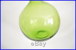 Blenko Vtg Mid Century Modern Green Art Glass Decanter Stopper 654 Myers Husted