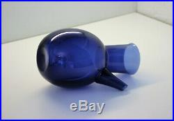 Blue glass nose pitcher, Timo Sarpaneva, Iittala Vintage Decanter, Finland