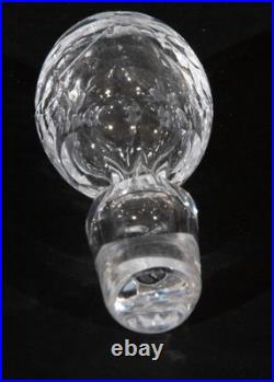 Boda Floral Crystal Cordial Decanter & Stopper with 10 Glasses Vtg Signed