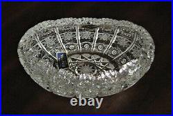 Bohemia Vintage Czech Crystal Hand cut 6 Oval Bowl Queen Lace