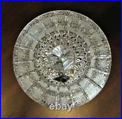 Bohemian Czech Vintage Crystal 7.5 Wide Candy Box Hand Cut Queen Lace 24% Lead