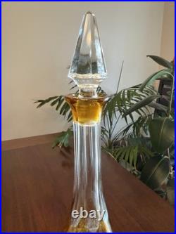 Bohemian Vintage Amber Flashed Cut Crystal Medium Decanter Elegant Collection