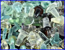 Bottle Stoppers 82 Glass Apothecary, Medical, Decanter, Perfume Clear Aqua Amber
