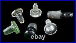Bottle Stoppers 82 Glass Apothecary, Medical, Decanter, Perfume Clear Aqua Amber