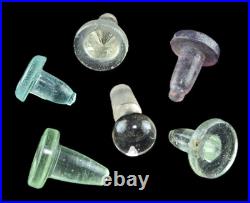 Bottle Stoppers 82 Glass Apothecary, Medical, Decanter, Perfume Clear Aqua Amber