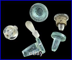 Bottle Stoppers 82 Glass Apothecary, Medical, Decanter, Perfume Clear Aqua Amber
