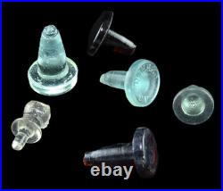 Bottle Stoppers 82 Glass Apothecary, Medical, Decanter, Perfume Clear Aqua Amber