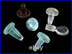 Bottle Stoppers 82 Glass Apothecary, Medical, Decanter, Perfume Clear Aqua Amber
