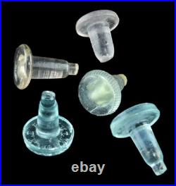 Bottle Stoppers 82 Glass Apothecary, Medical, Decanter, Perfume Clear Aqua Amber