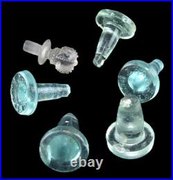 Bottle Stoppers 82 Glass Apothecary, Medical, Decanter, Perfume Clear Aqua Amber