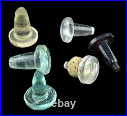 Bottle Stoppers 82 Glass Apothecary, Medical, Decanter, Perfume Clear Aqua Amber