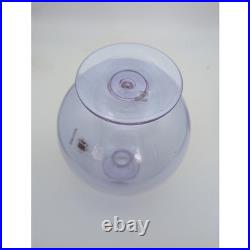 Carlo Moretti Murano Glass Decanter Purple Orb Stopper Made in Italy Vintage