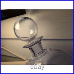 Carlo Moretti Murano Glass Decanter Purple Orb Stopper Made in Italy Vintage
