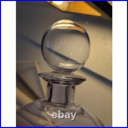 Carlo Moretti Murano Glass Decanter Purple Orb Stopper Made in Italy Vintage