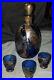 Cobalt-Blue-Silver-Vintage-Antique-Decanter-with-Stopper-3-Shot-Glasses-Sake-01-ym