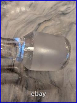 Cranberry Glass Decanter Vintage Hand Blown Art Glass 11 Stopper Air Bubbles