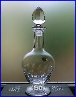 Cristallerie de Portieux decanter Antique vtg large heavy lenscut crystal signed