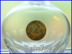 Cristallerie de Portieux decanter Antique vtg large heavy lenscut crystal signed