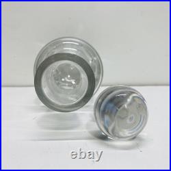 Crystal Decanter Bottle with Stopper. 14 inch Tall Vintage Glass Bottle -Barware