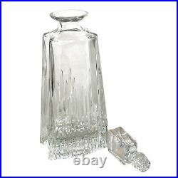 Crystal Liquor Decanter and Stopper Vintage Glass 12 x 4.5 24 oz