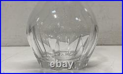 Crystal Wine Decanter with Stopper. 12.5 Tall Vintage Glass Bottle -Barware