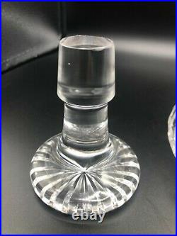 Cut Crystal Ship's Decanter with Stopper, 10 1/2 Tall x 7 1/2 Widest (Bottom)