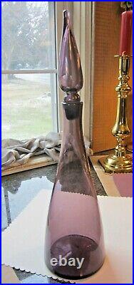 Decanter Blenko Vintage Anderson Genie Amethyst Purple 920 Bottle Stopper