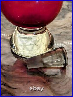 Decanter, Cranberry Glass Vintage (Very Rare) Art Deco