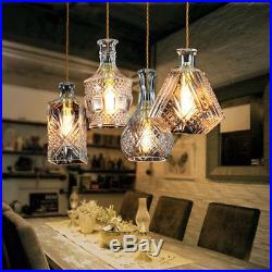 Decanter Glass Bottle Pendant Light Ceiling Lights Lamp Shade Vintage Decorative