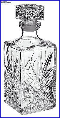 Decanter Vintage Glass Liquor Whiskey Crystal Wine Stopper Scotch Bar Bottle NEW
