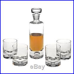 Denizli Galaxy 5pc Vintage Whisky SET, Handmade Crystal Decanter 28 oz + Glasses