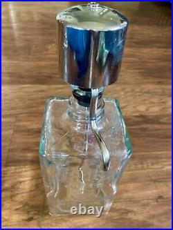 Ducks Unlimited Vtg Glass Liquor Pump Dispenser Decanter Set Rare