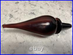 EMPOLI Amethyst Purple ART GLASS Genie Bottle Decanter MCM Italian VINTAGE