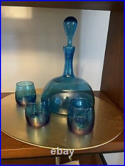 Empoli Decanter Blenko/Wayne Husted Style Withstopper 11 Vintage MCM READ