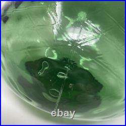 Empoli Green Diamond Optic Decanter Bottle & Stopper Genie Vintage Retro