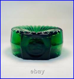 Empoli Green Glass Sunburst Decanter Bottle Helena Tynell Style Italy Vintage