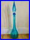 Empoli-Italian-Ice-Blue-Hobnail-decanter-Genie-bottle-MCM-Vintage-Glass-1960s-01-ud