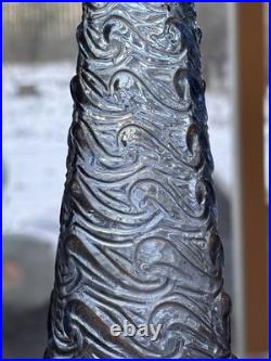 Empoli Italian Vintage MCM Blue Wave Art Glass Decanter Genie Bottle 22 (Read) Empoli Italian Vintage MCM Blue Wave Art Glass Decanter Genie Bottle 22 (Read)