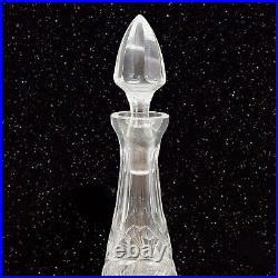 Etched Rohan Crystal Decanter Made In France Vintage Art Glass Tall 14.5t 3w
