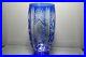 Exquisite-Vintage-Bohemian-Czech-Cobalt-Blue-Cut-To-Clear-Crystal-11-Vase-MINT-01-sp