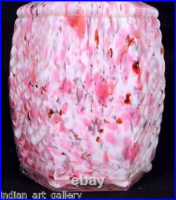 Extreme Rare Uncommon Pink Glass Genuine Antique Decanter With Stopper i31-46