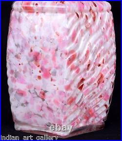 Extreme Rare Uncommon Pink Glass Genuine Antique Decanter With Stopper i31-46