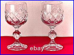 Fabulous Vintage Crystal Decanter 6 Wine Glasses Silver Plated Tray Bohemia 1960