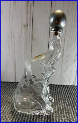 Fenton Glass Elephant Figural Liquor Whiskey Bottle Decanter 1930's Rare Vintage